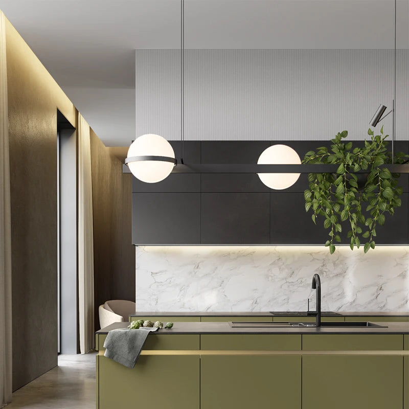 lustre moderne nordique avec pot de fleur led suspendu - vue 6 sur 18