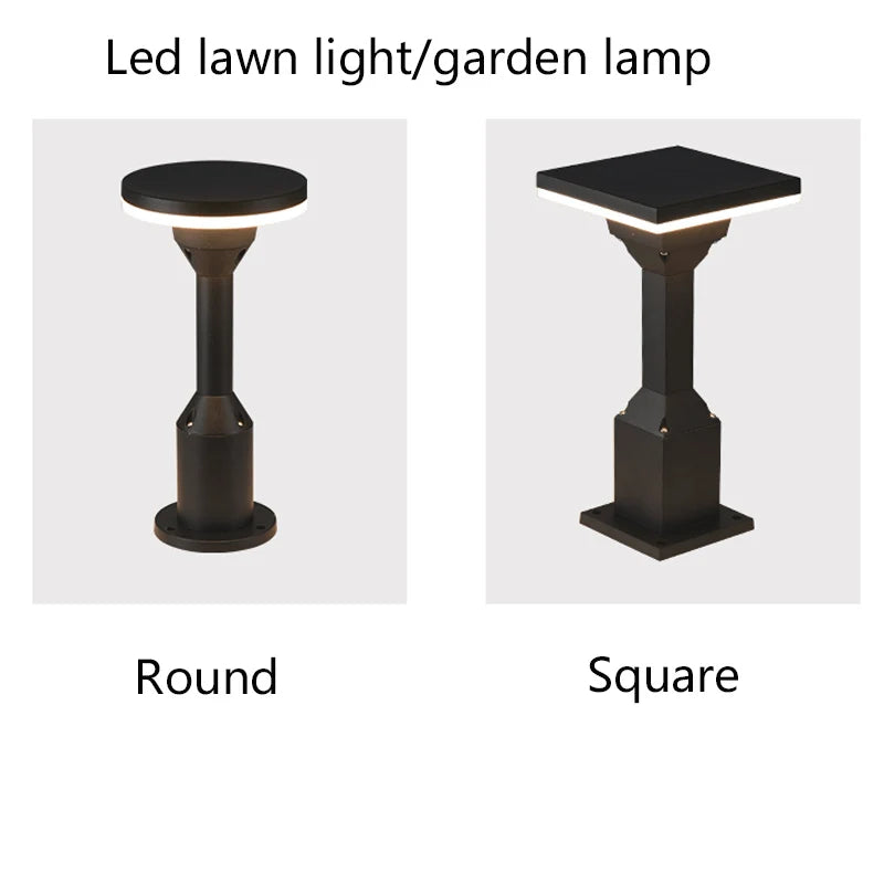2022 customization column light waterproof lawn lamp courtyard outdoor floor landscape lamp LED Pillar lamp - vue 6 sur 8