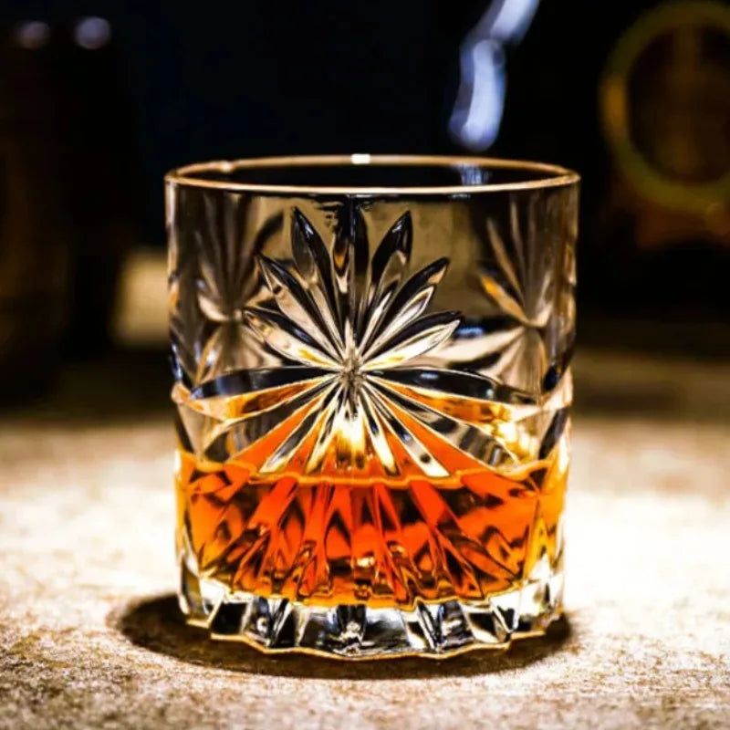 Verre whisky old fashioned facetté design résistant bar - vue 4 sur 7
