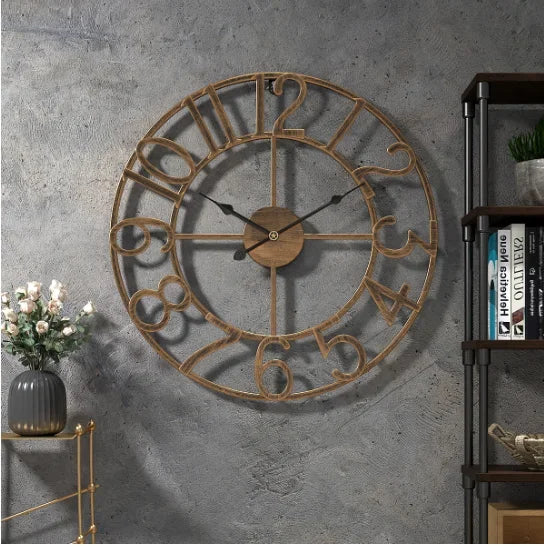 horloge murale rétro en métal décoration créative pour intérieur - vue 5 sur 11