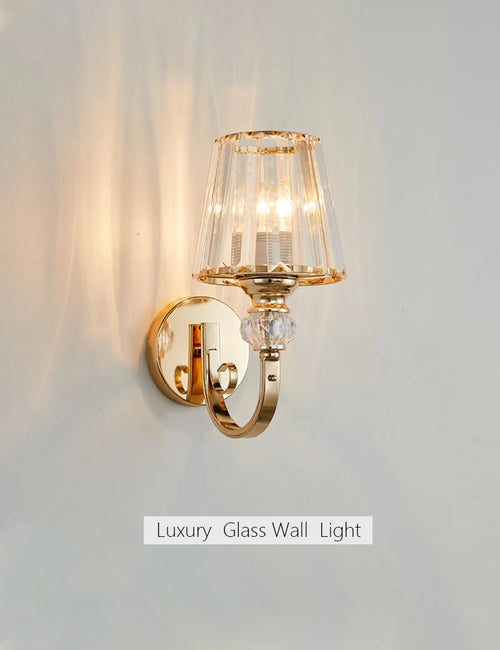 applique murale en cristal moderne avec éclairage led décoratif