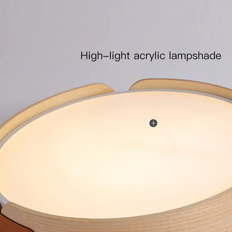 plafonnier moderne en bois avec télécommande pour décoration intérieure - vue 11 sur 12