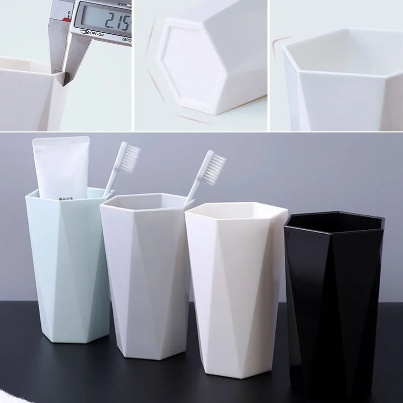 gobelet pour bain de bouche et brosse à dents en plastique solide