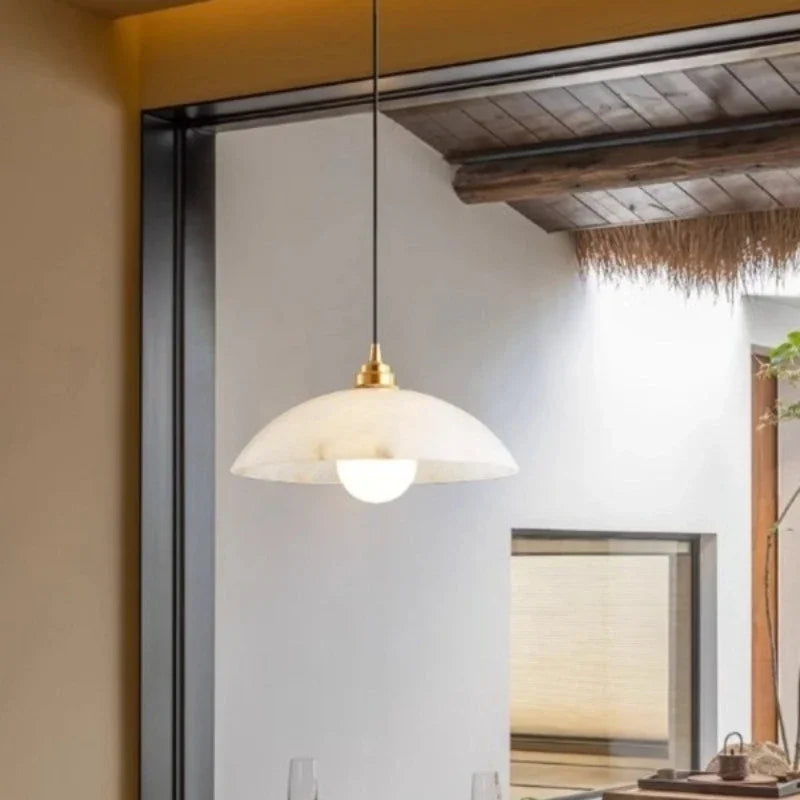 lustre en marbre naturel design nordique pour décoration intérieure - vue 6 sur 7