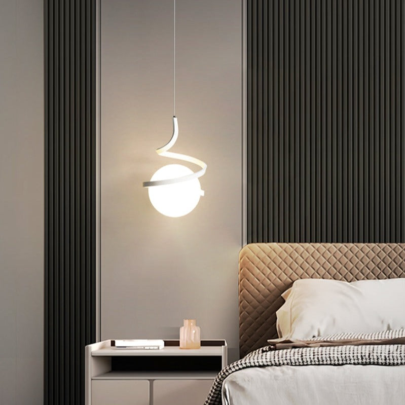 Suspension design LED minimaliste ondulé Polino - vue 3 sur 7