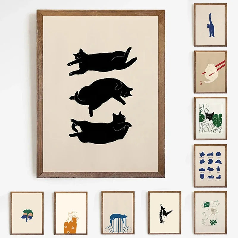 affiche mignonne créature dessin animé art moderne décoration murale