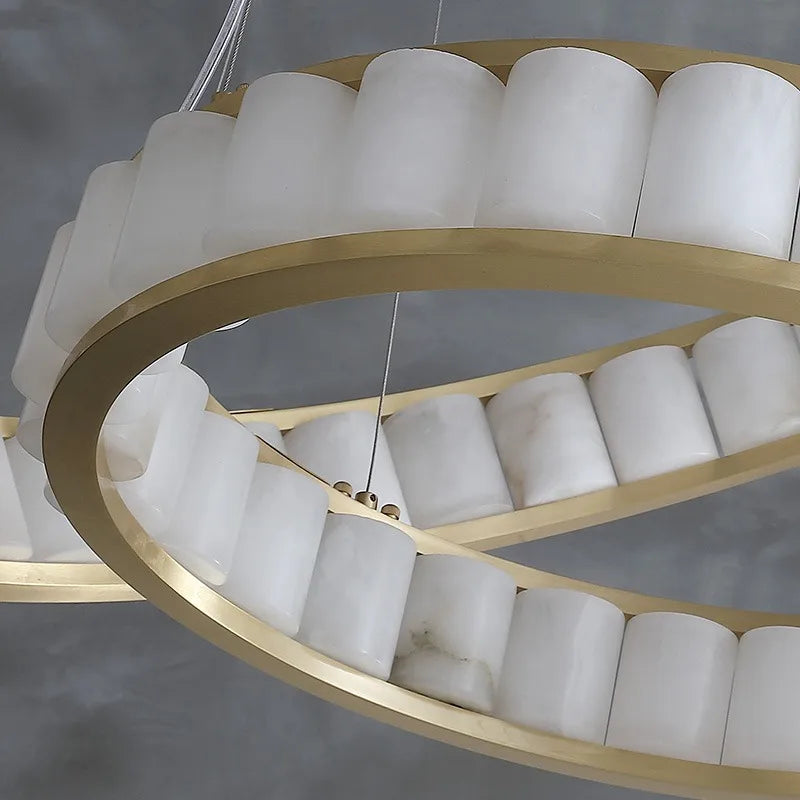 lustre en marbre naturel espagnol de grand luxe pour hôtel - vue 7 sur 15