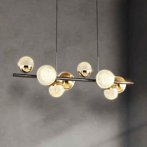 lustre moderne en verre led pour décoration intérieure