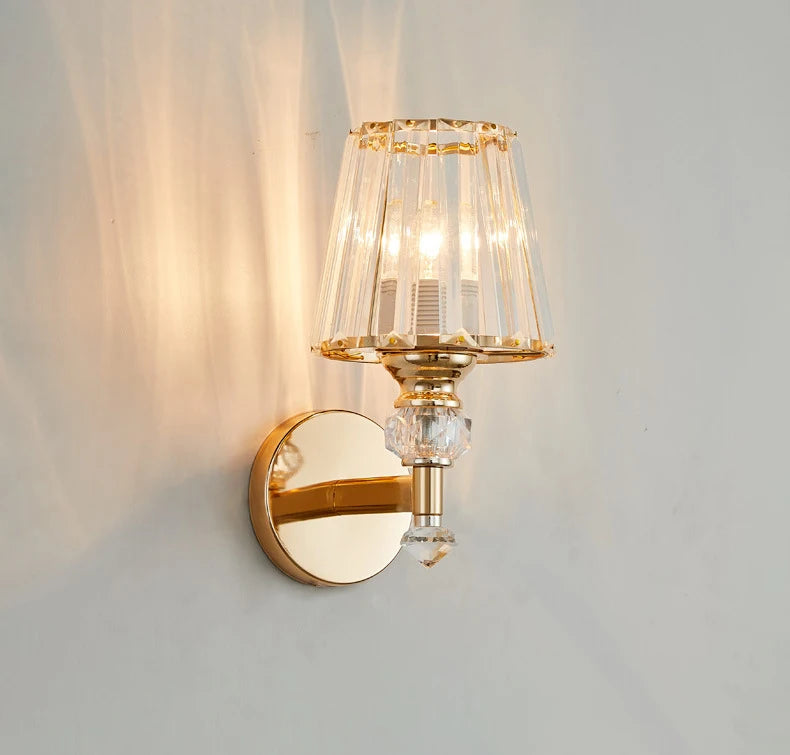 applique murale en cristal moderne avec éclairage led décoratif - vue 8 sur 9