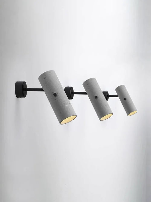 Applique murale led en ciment style industriel projecteur rotatif créatif