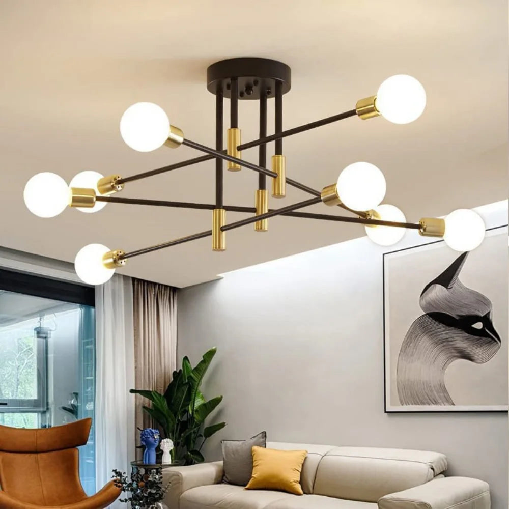 Suspension Plafond Led Lustre Lampe Salle À Manger De Luxe Rétro Luminaire Décoration Lustres Lumière Lustre Lampes Suspendues - vue 5 sur 9