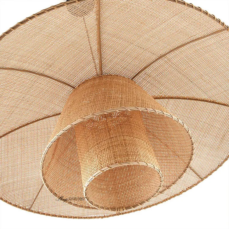 Lampe Vintage en rotin - vue 6 sur 12