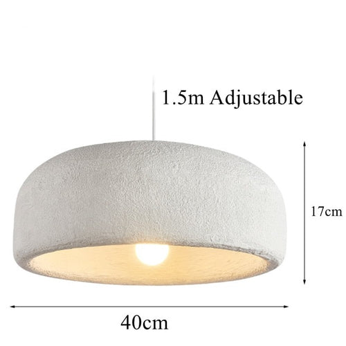 Suspension design avec abat-jour arrondi blanc Mango