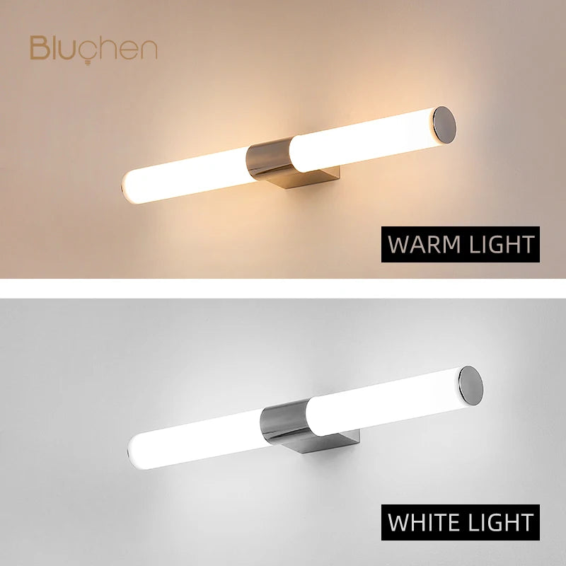 applique murale led moderne en acier inoxydable design nordique - vue 6 sur 7