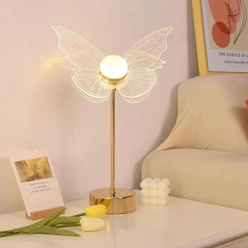 Lampe à poser style vintage LED en métal doré Anila