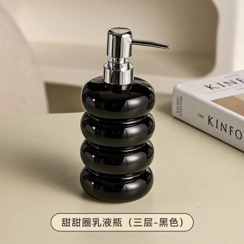 bouteille céramique pour désinfectant et distributeur de savon