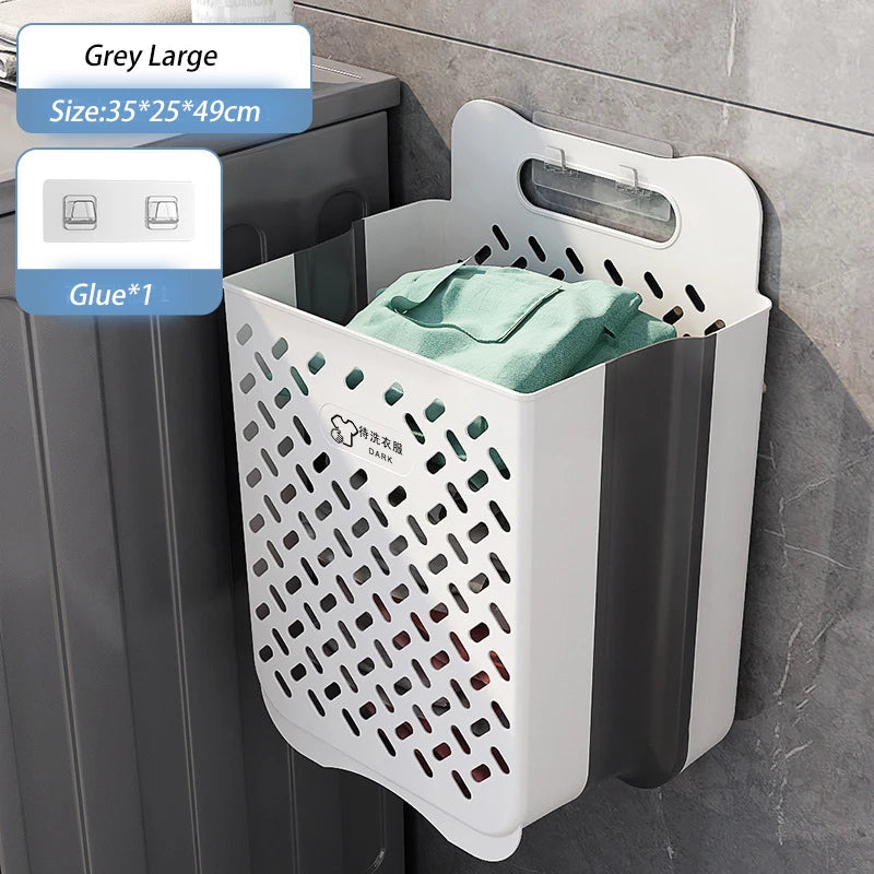 panier de rangement pliable à suspendre pour linge sale - vue 11 sur 19
