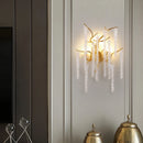 applique murale led moderne en cristal design art déco
