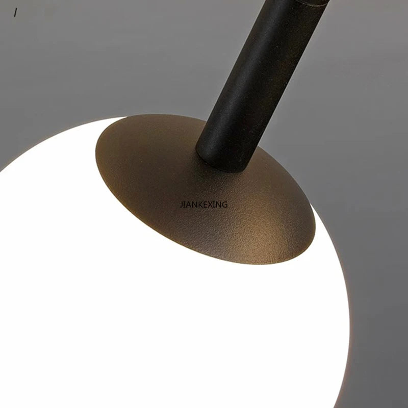 lustre suspension en boule de verre pour décoration maison