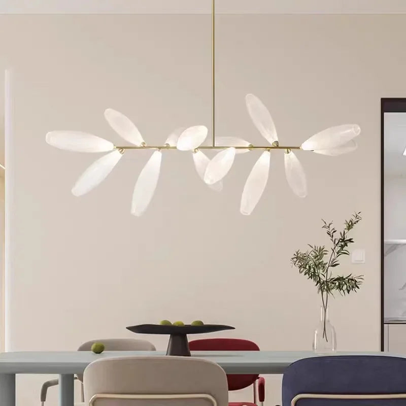 lustre moderne en verre nordique pour décoration intérieure - vue 3 sur 14