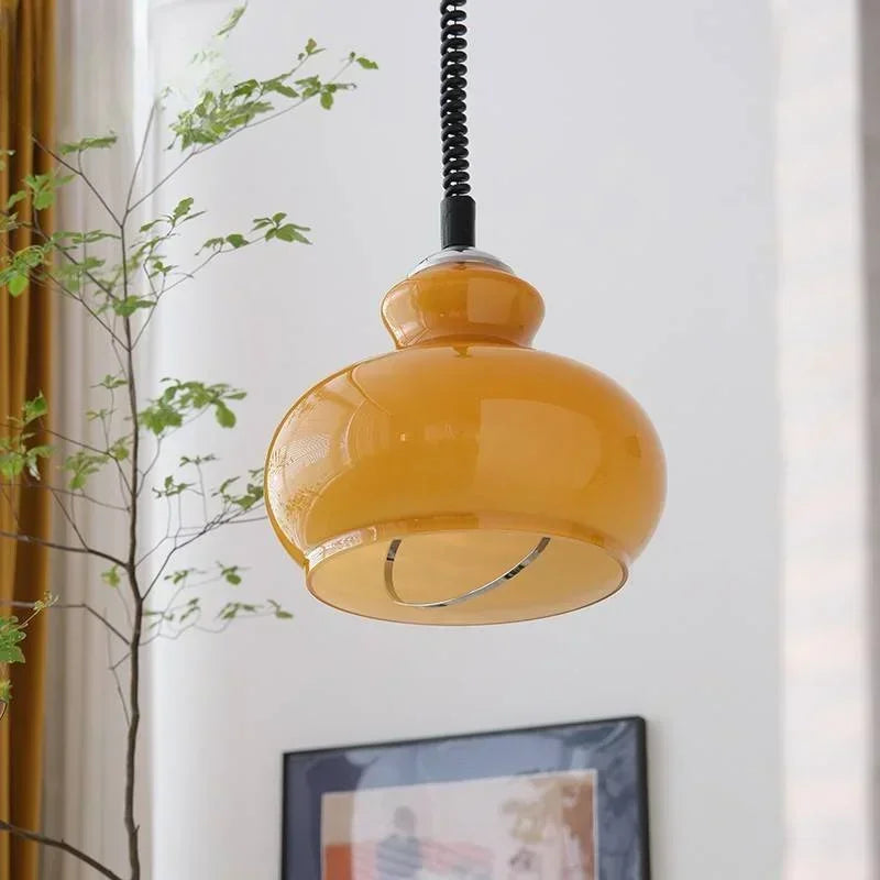 lustre nordique en verre design coloré pour restaurant et bar - vue 3 sur 9