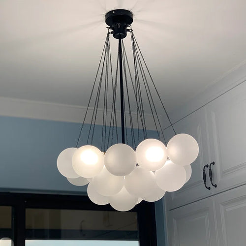 suspension moderne en verre pour décoration intérieure élégante