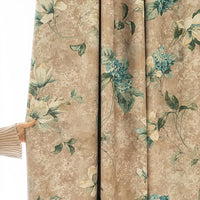 Rideau occultant motif floral style moderne chambre salon
