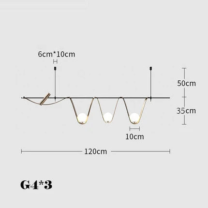 suspension créative minimaliste à led pour éclairage intérieur