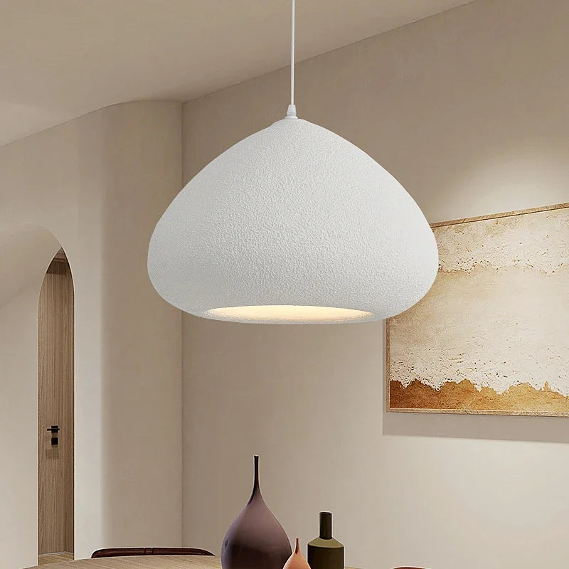 Handmade Wabi-Sabi Restaurant Pendant Light Nordic Cream Style Bar Table Lamp Designer Bedroom Lighting Deco LED Loft Chandelier - vue 2 sur 11