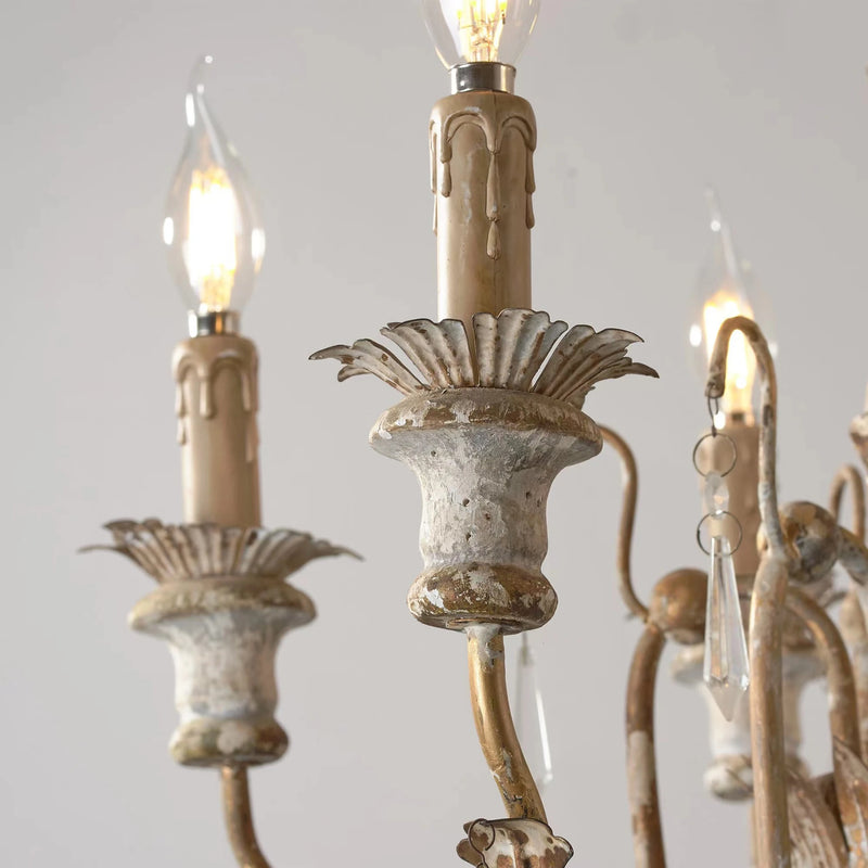 lustre en bois vintage français design art pour salon