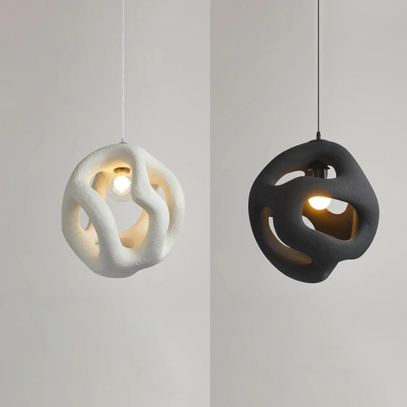 suspension wabi-sabi design haut de gamme en résine led