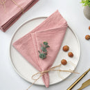 Serviette de table coton lavé style champêtre réutilisable