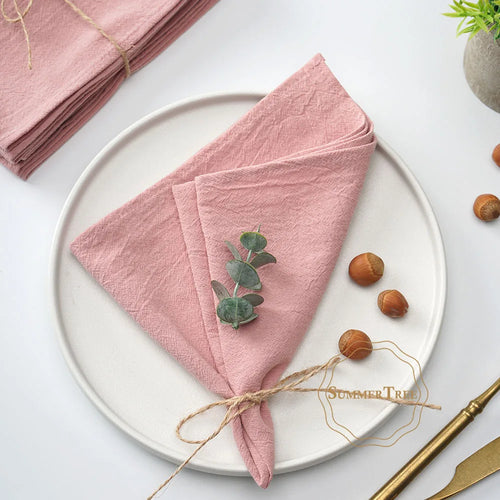 Serviette de table coton lavé style vintage