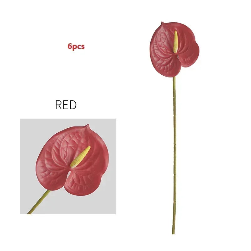feuilles d'anthurium artificielles pour décoration florale et jardin