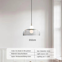 Lampe suspension verre post-moderne couloir décorative