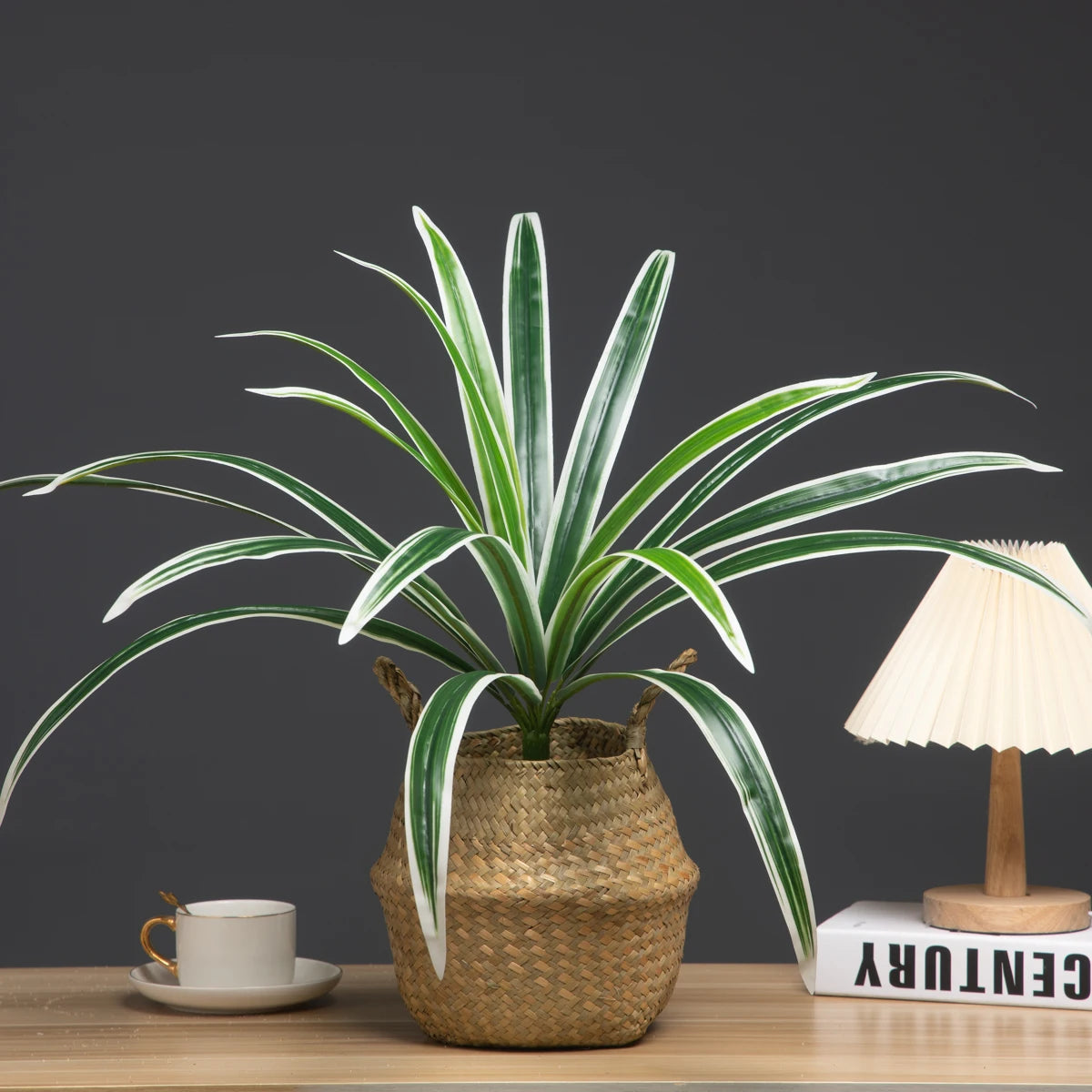plantes artificielles grandes feuilles orchidées pour décoration intérieure