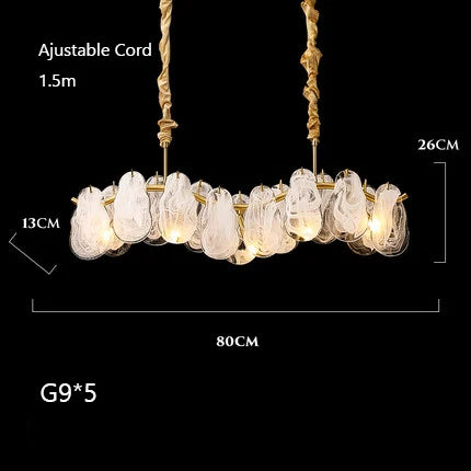 lustre suspendu en verre design nuage créatif moderne