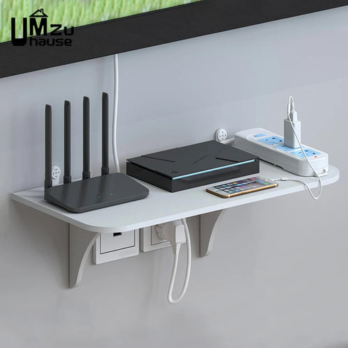 étagère flottante pour routeur et accessoires de rangement mural