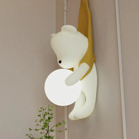 applique murale en résine led petit ours moderne