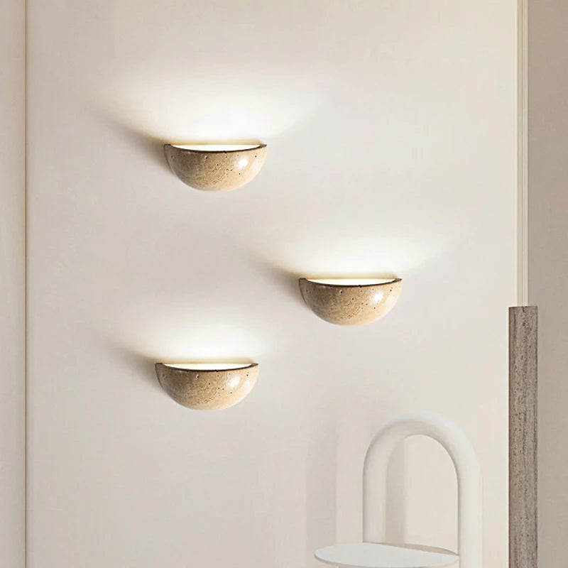 Applique murale moderne en pierre de grotte jaune naturelle Pure - vue 3 sur 6