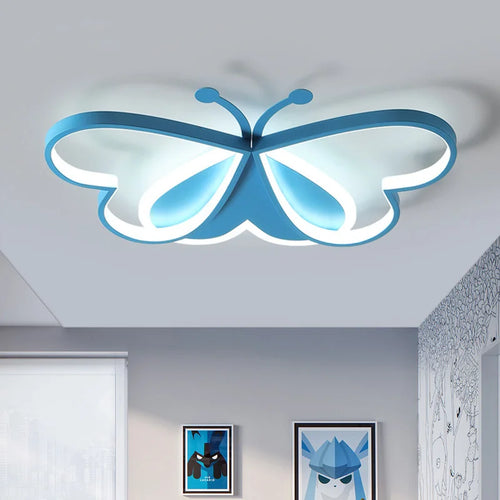 lustre led winfordo 	 avec lampe papillon réglable pour enfants