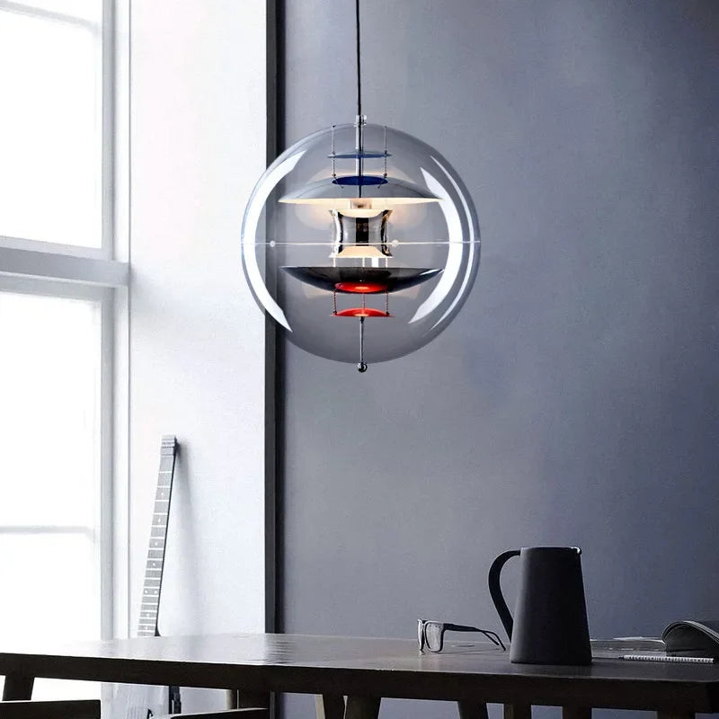 lustre moderne acrylique led danois art planète suspension