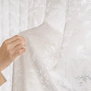 Voilage tulle brodé floral moderne pour salon chambre