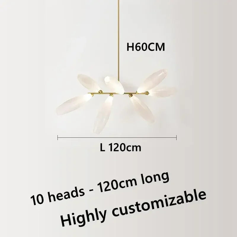 lustre moderne en verre nordique pour décoration intérieure - vue 10 sur 14