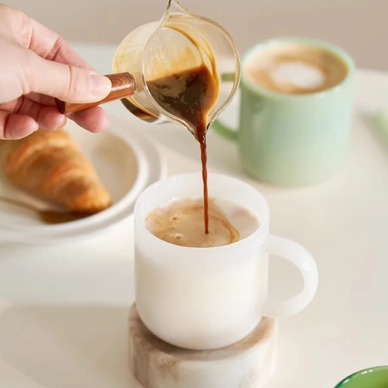 Tasse retro en verre style saphir borosilicate - vue 6 sur 7