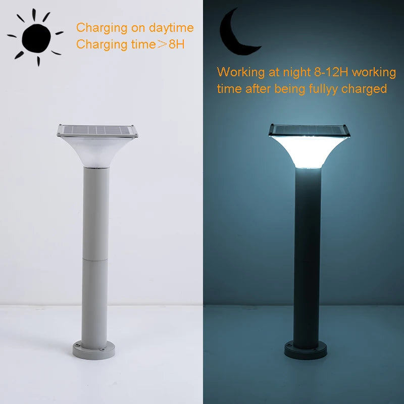 lampe solaire à led pour jardin et extérieur moderne - vue 7 sur 12