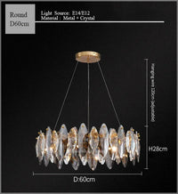lustre moderne en cristal pour décoration intérieure élégante 2024