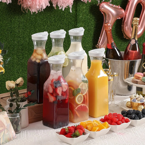 Carafe eau plastique avec couvercle usage fête polyvalente