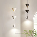 Suspension de chevet de chambre à coucher moderne simple conception de cône blanc noir LED lustre suspendu lumière pour salon intérieur barre 220V