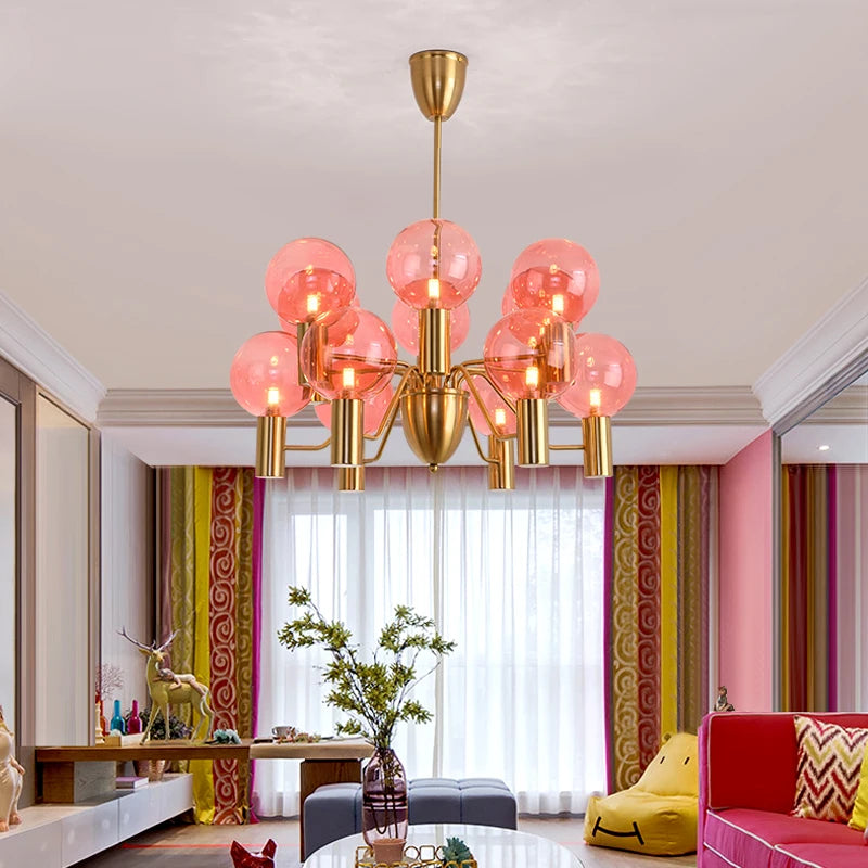 suspension design en verre pour décoration intérieure moderne - vue 3 sur 12